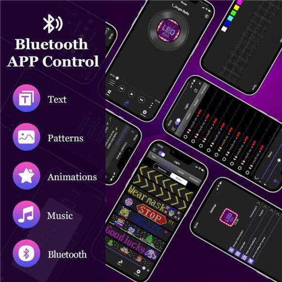 GOTUS Light Signs for Car,Programmable LED Sign,Flexible Digital Sign,Control by - Picture 2 of 6